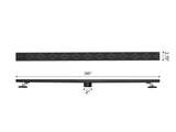 36 Inch Linear Shower Drain with Removable Brick Patterned Grate Cover, 304 Stainless Steel Shower 56489198