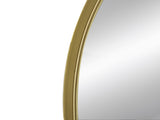 33" x 31" Arched Decorative Accent Mirror with Iron Gold Frame, Wall Deor for Bathroom, Bedroom, W2078124338