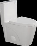 One-Piece Toilet, 1.1/1.60 GPF Water-Efficient Dual-Flush Elongated Comfort Height Floor Mounted, W1573P201343