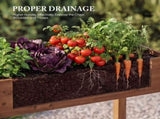 Bed - Cedar Planter with Non-Woven Liner, Bottom Drainage, 30-Inch Height, 48 x 24 x 30 in Sizes for 32387619