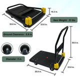 Foldable Platform Push Hand Truck Cart, 880 lbs. Weight Capacity W2916P210400