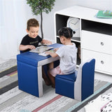 Kids 2-in-1 Sofa Sets-Blue 06898304