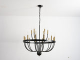15-Light Chandelier Industrial Iron Candle Chandelier Modern Suspended Farmhouse Pendant Light W5008P479818