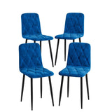 Dining Chairs Set of 4, Modern Kitchen Dining Room Chairs, Velvet Dining Chair Upholstered Cushion W578P191316
