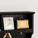 3-in-1 Hallway Hall Tree with 2 Storage Drawer and 4 Coat Rack, Wooden Entryway Shoe Rack Bench with W2557P195396