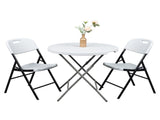 4pcs 47*54*84cm Garden Plastic Folding Chair White 35096122