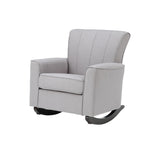 Light Grey Rocking Chair with Track Arm B062P215454