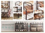 Bronze 4-Tier Shoe Shelf, Metal Shoe Rack, Space Saving Shoe Display for Sneakers, 46650337