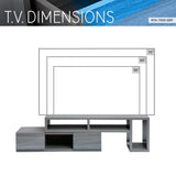 ZNTS Adjustable TV Stand Console for TV's Up to 65" 58416701