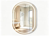 32x20" Oval LED Backlit Bathroom Mirror, 3 Color Temperatures Stepless Dimmable Vanity Mirror, 26607326