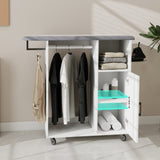 Ironing Cart with Rolling Ironing Board, Multipurpose Ironing Cabinet with Wheels, Compact Ironing W1120P217817