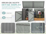 Garbage Bin Shed Stores 2 Trash Cans Metal Outdoor Bin Shed for Garbage Storage,54 cubic feet of W1598P357715