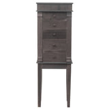 ZNTS Standing Jewelry Armoire with Mirror, 5 Drawers & 8 Necklace Hooks, Jewelry Cabinet Chest with Top 64066253