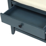 ZNTS Shoe Rack with Cushioned Seat and Drawers, Multipurpose Entryway Storage Bench 21049361