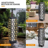 ZNTS Solar Powered Outdoor Floor Lamp,Outdoor Solar Lanterns,Waterproof Weather Resistant Patio Light for 21089682