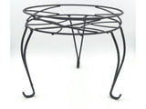(2 pack) 13IN Round Matte Black Metal Plant Stand 04418743