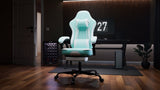 Gaming Chair, Ergonomic Computer Chair with Footrest and Massage Lumbar Support, Height Adjustable W2367P288702