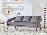 53.7"Modern Upholstered Velvet Open Back Loveseat Settee with 3 Pillows, Small Comfy Sofa 2-Seater W3118P312819
