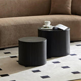 Nested table set 2 pieces, MDF coffee table set Living room/lounge area, black W2085123990