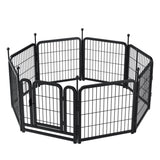 ZNTS Dog Playpen 8 Panels 24" Height Heavy Duty Dog Fence Puppy Pen for Large Medium Small Dogs Indoor 31752527