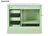 30-Inch bathroom vanity cabinet with ceramic basin, 3 drawers and adjustable shelves N729P176237L