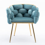 Luxury modern simple leisure velvet single sofa chair bedroom lazy person household dresser stool W1170109326