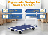 Folding Hand Truck, Heavy-Duty Metal Push Cart with 330LBS Weight Capacity, Non-Slip 66699745