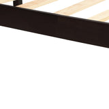 ZNTS Platform Bed Frame with Headboard, Wood Slat Support, No Box Spring Needed,Twin, Espresso 88909316