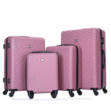 ZNTS luggage 4-piece ABS lightweight suitcase with rotating wheels, 24 inch and 28 inch with TSA lock, W284P149251
