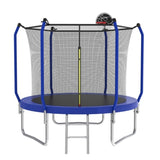 ZNTS 10FT Trampoline with Basketball Hoop, ASTM Approved Reinforced Type Outdoor Trampoline with K1163P147143