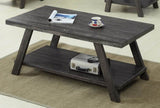 ZNTS Athens Contemporary Replicated Wood Shelf Coffee Table in Charcoal Finish T2574P164641