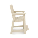 Modern Counter Chair Sleek HDPE Poly Lumber for Dining, Patio, and Garden Comfort B195P198785