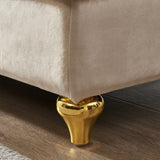 Modern Upholstery Chaise Lounge Chair with Storage Velvet W1097102811