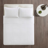 3 Piece Reversible Quilt Set White King/Cal King B035128992