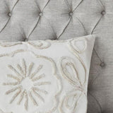 Full/Queen 3 Piece Tufted Cotton Chenille Duvet Cover Set B03597351