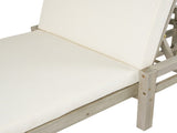 TREXM Outdoor Chaise Lounge, Premium Acacia Wood Patio Recliner with Arched Backrest, 5-Position N715P403786E
