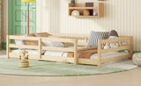 Twin Size Bed, Montessori Bed with Fence, Kids Montessori Bed Twin Size, Wood Montessori W1820P331919