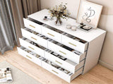9 Drawer Double Dresser for Bedroom, Wide Storage Cabinet for Living Room Home Entryway,White 34963972