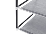 64" Portable Closet Storage Organizer Wardrobe Clothes Rack with Shelves Gray 48294238