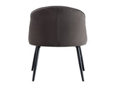 Abraham Dark Gray Fabric & Black Finish Side Chair B2726P338679