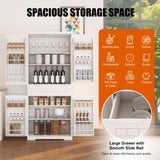 Pantry Cabinet, 71.65" Tall Storage Cabinet with Drawer, 2 Cabinets & 6 Door Adjustable 84611790