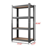 4-Layer Storage Rack, Adjustable Height Wooden Shelf, Suitable For Kitchen, Garage, Storage Room, 29480118