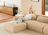 Aviana Ottoman Plush Fabric -Light Khaki W714P380202