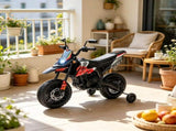 Red Kids Motorcycle Toy with Training Wheels Spring Suspension LED Light USB Music Feature for 79973446