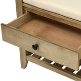 Shoe Rack with Cushioned Seat and Drawers, Multipurpose Entryway Storage Bench 51016143