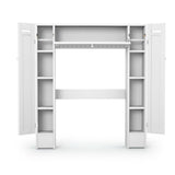 White Bathroom Cabinet/Over The Toilet Storage Cabinet with 2 Cabinets 57222756