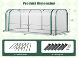 4-foot Mini Tunnel Greenhouse - White 65560734