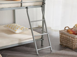 Twin Size Metal Bunk Bed for Kids Teens Adults, Heavy Duty Metal Bunk Bed with Ladder & Full-Length 15768305