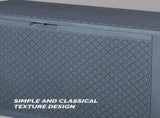 90gal Outdoor Garden Plastic Storage Deck Box Chest Tools Cushions Toys Lockable Seat 01303501