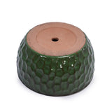 Handmade Glazed Ceramic Planter Set of 3, 15/12/10 Inch Diameter, Hammered Pattern, for Bamboo & W3273P321525